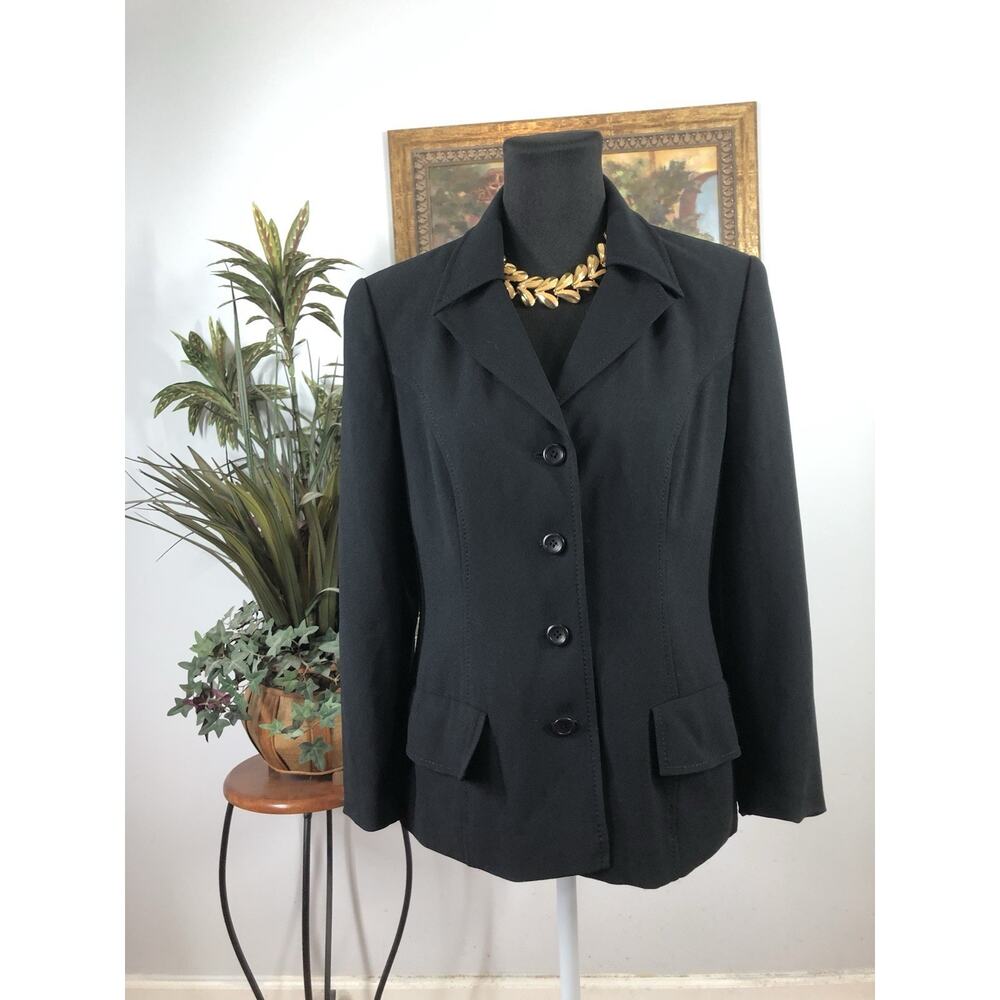 Preview Collection Women Jacket 8 Black 3 Buttons Whimsigoth Preppy Office Siren